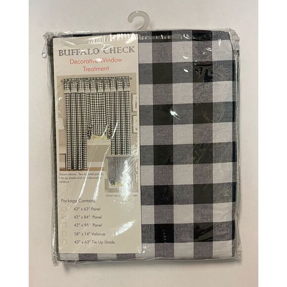 Buffalo‎ Check Window Curtain Panel. - Picture 3 of 5